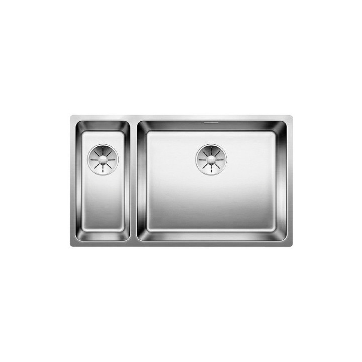 Zlewozmywak stalowy dwukomorowy Blanco Andano 340/340-IF 74,5x44 cm bez korka automatycznego, stalowy - sanitbuy.pl