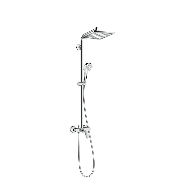 Komplet prysznicowy Hansgrohe Showerpipe Crometta E 240 1jt z baterią jednouchwytową DN15, chrom- sanitbuy.pl