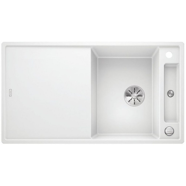 Zlew konglomeratowy + deska drewniana AXIA III 5 S Blanco Silgranit InFino 470x915 mm perłowoszary- sanitbuy.pl