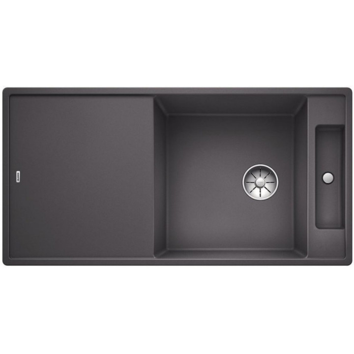 Zlew konglomeratowy + deska drewnianą AXIA III XL 6 S Blanco Silgranit prawa komora 1000x470mm antracyt- sanitbuy.pl