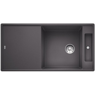 Zlew konglomeratowy + deska szklana AXIA III XL 6 S Blanco Silgranit prawa komora 1000x470mm antracyt- sanitbuy.pl