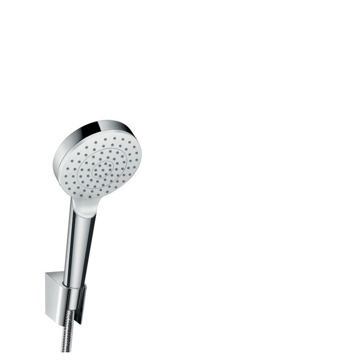 Zestaw prysznicowy Hnasgrohe Crometta 1jet/Porter 1,25 biały/chrom- sanitbuy.pl