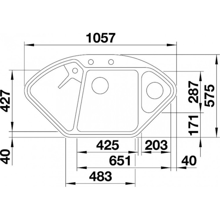 Zlew konglomeratowy + deska szklana AXIA III XL 6 S Blanco Silgranit prawa komora 1000x470mm kawowy- sanitbuy.pl