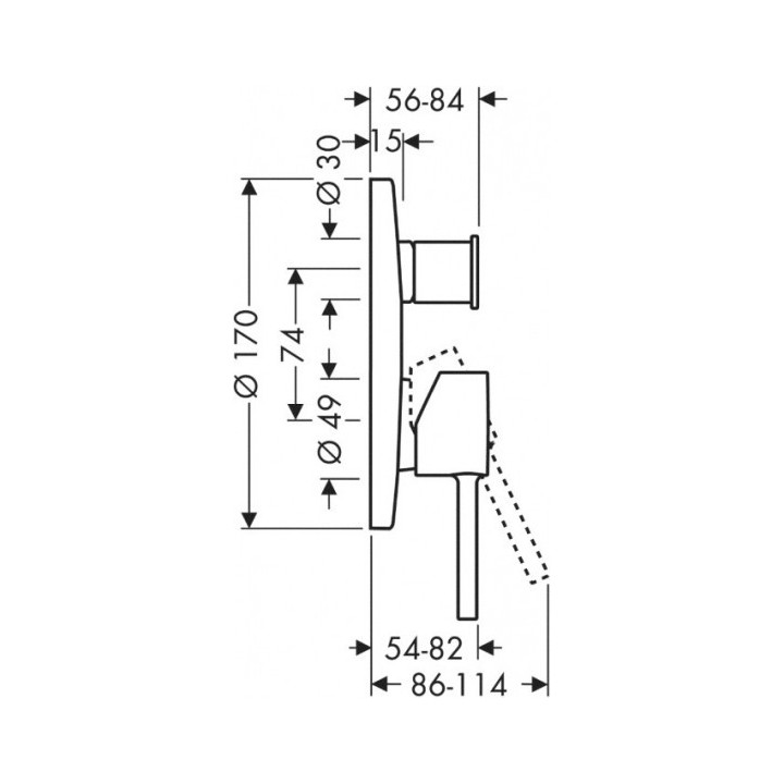 Bateria Axor Starck wannowa podtynkowa, ze zintegrowanym systemem zabezpieczającym 2-odbiorniki- sanitbuy.pl