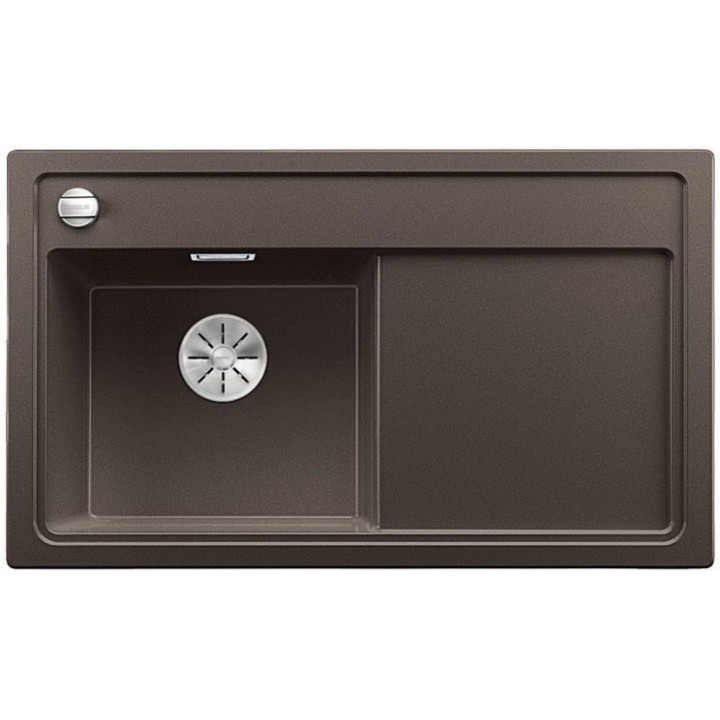 Zlew konglomeratowy ZENAR 45 S Blanco Silgranit komora lewa z korkiem muszkat - sanitbuy.pl