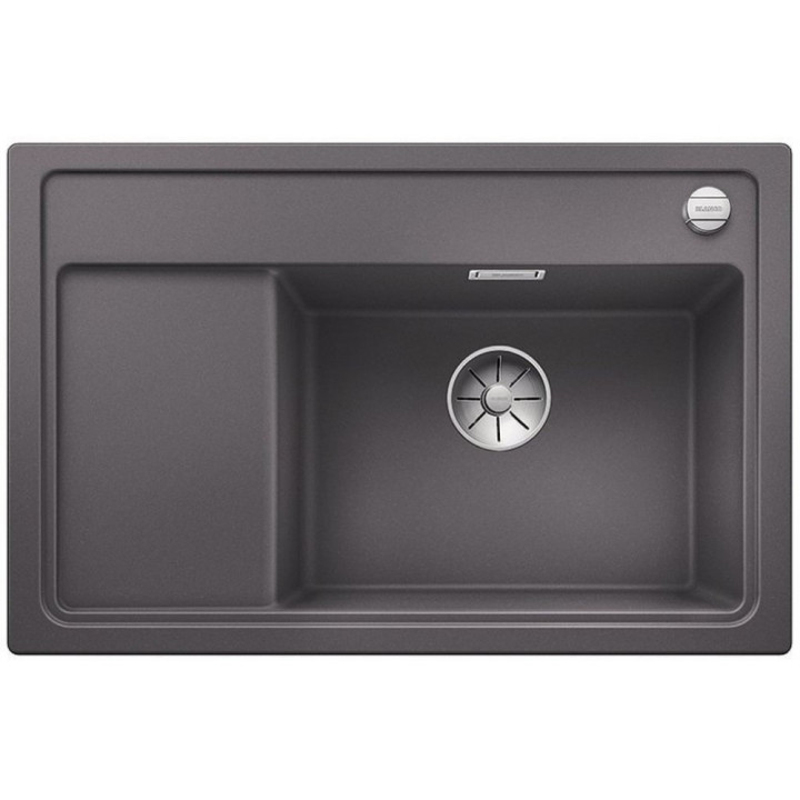 Zlew konglomeratowy ZENAR XL 6 S InFino Blanco Silgranit 780x510mm komora lewa z korkiem kawowy- sanitbuy.pl