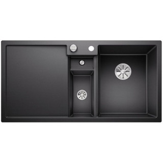 Zlew konglomeratowy ZENAR XL 6 S InFino Blanco Silgranit 780x510mm komora prawa z korkiem kawowy- sanitbuy.pl