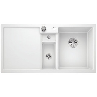 Zlew konglomeratowy COLLECTIS 6 S InFino Blanco Silgranit 1000x510mm komora prawa z korkiem perłowoszary- sanitbuy.pl