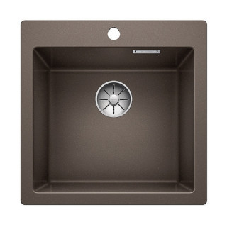 Zlew konglomeratowy Pleon 5 Blanco Silgranit 515x510 mm korek InFino z sitkiem, muszkat- sanitbuy.pl