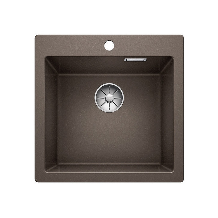 Zlew konglomeratowy Pleon 5 Blanco Silgranit 515x510 mm korek InFino z sitkiem, muszkat- sanitbuy.pl