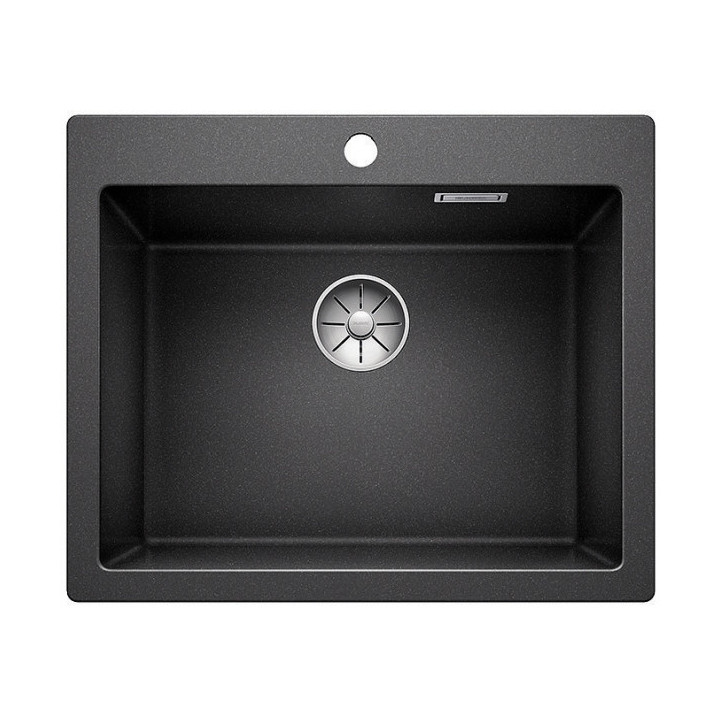 Zlew konglomeratowy Pleon 5 Split Blanco Silgranit 615x510 mm 2x korek InFino z sitkiem, kawowy- sanitbuy.pl