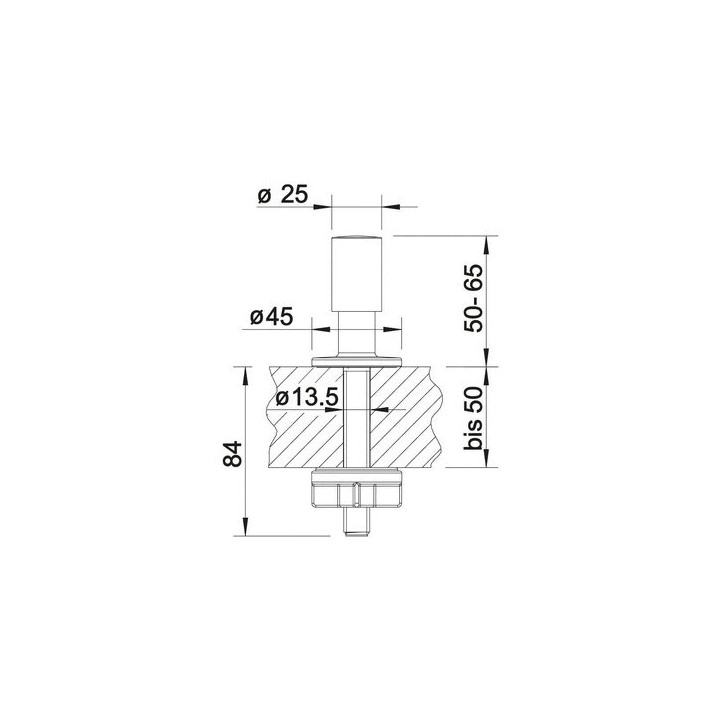 Dźwignia korka automatycznego Blanco Stal szlachetna szczotkowana- sanitbuy.pl