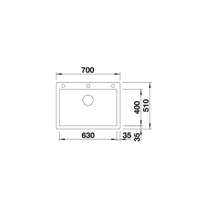 Blanco Pleon 8 Zlewozmywak granitowy Silgranit PuraDur jednokomorowy 70x51 cm bez korka automatycznego, antracytowy - sanitbuy.p