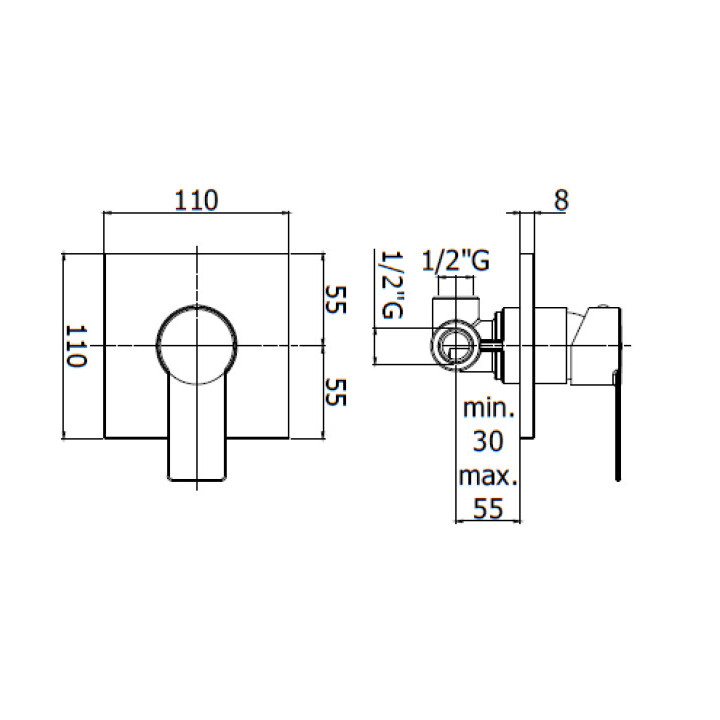 Bateria podtynkowa Paffoni Tango 1 drożna, chrom- sanitbuy.pl