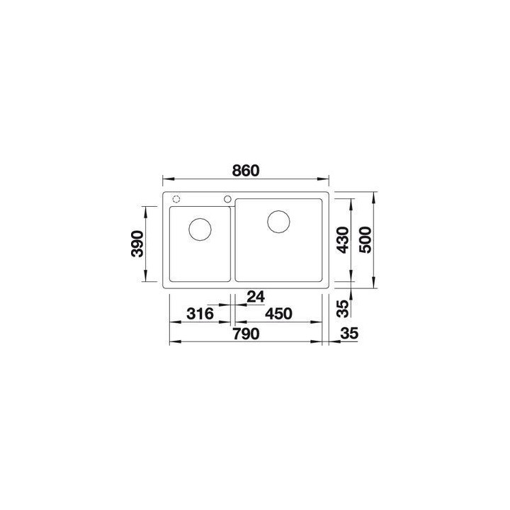 Blanco Pleon 8 Zlewozmywak granitowy Silgranit PuraDur jednokomorowy 70x51 cm bez korka automatycznego, kawowy- sanitbuy.pl