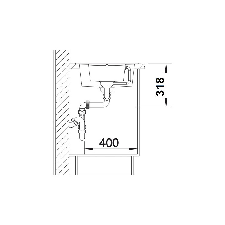 Zlewozmywak Do zabudowy 78x50 cm Blanco METRA 6 S Compact, szampan- sanitbuy.pl