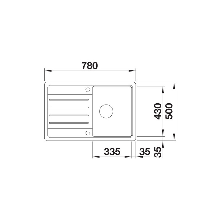 Zlewozmywak Blanco Legra 45S SILGRANIT antracyt bez korka aut. alumetalik- sanitbuy.pl