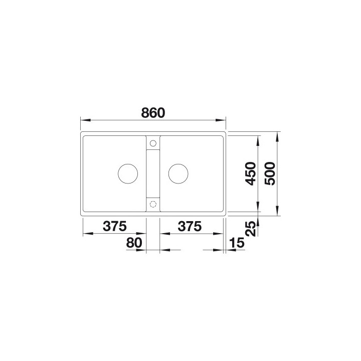 Blanco ZIA 9 Siligranit PuraDur bez korka automatycznego 86x50cm 2 komorowy, antracyt- sanitbuy.pl