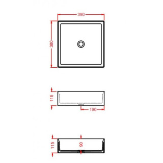 Umywalka Artceram Scalino, stawiana na blat, 38x38 cm, grey olive