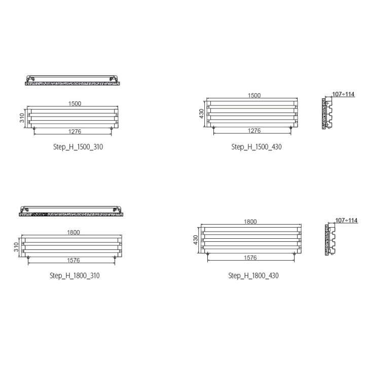 Grzejnik Irsap Step_B 76x50 cm - wykończenie Irsap