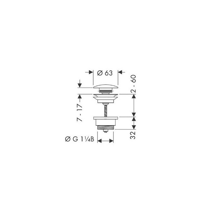 Komplet odpływowy Hansgrohe Push-Open 1 1/4- sanitbuy.pl