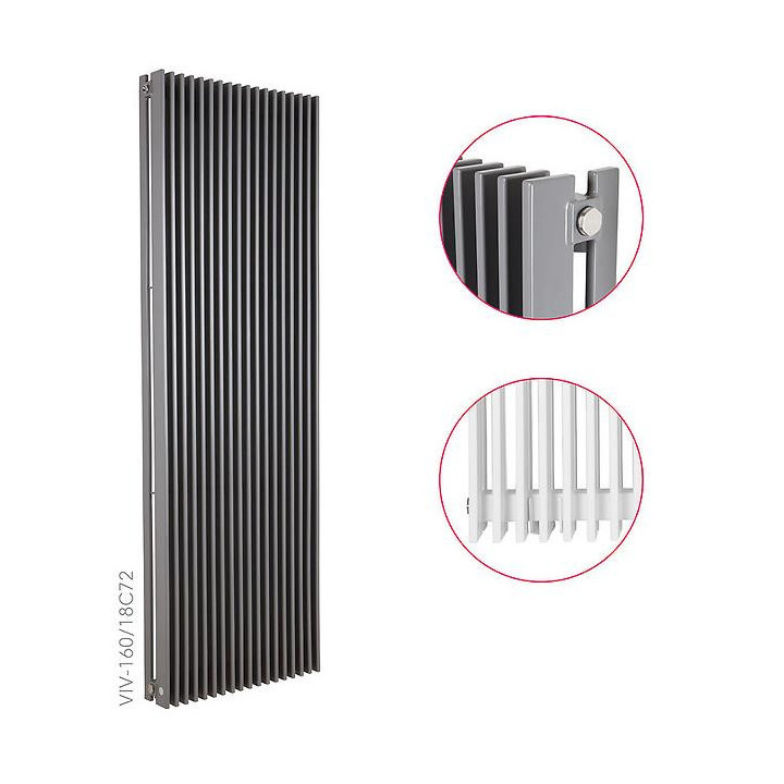 Grzejnik Instal-Projekt Afro New 161,4 x 40 cm - biały