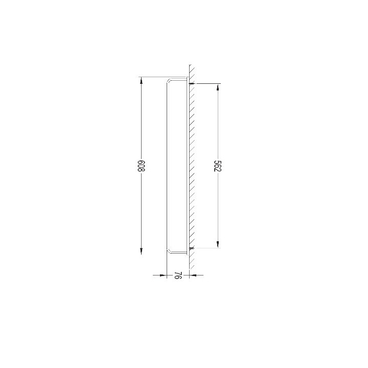 Wieszak na ręcznik Omnires Darling 60,8cm, czarny półmat, Nr. kat. DA70216BL