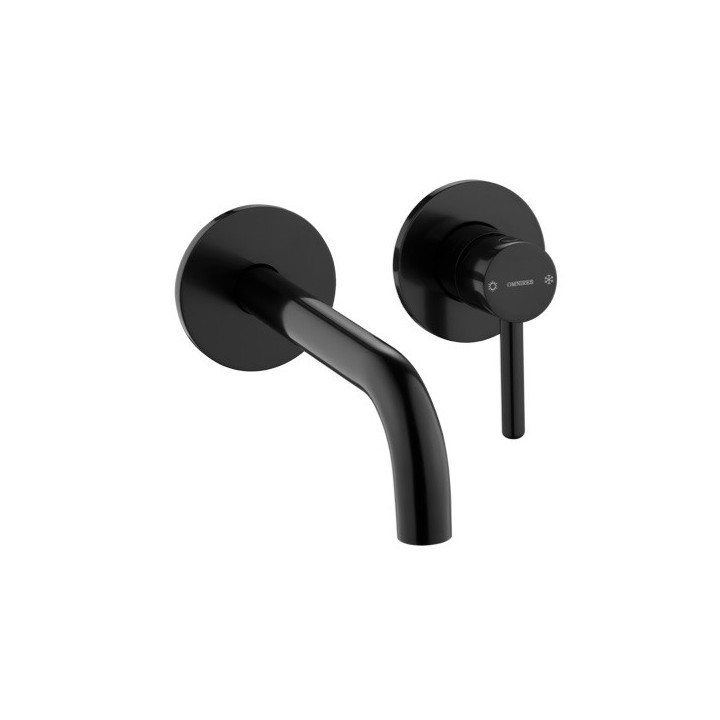 Bateria umywalkowa podtynkowa Omnires, czarny 