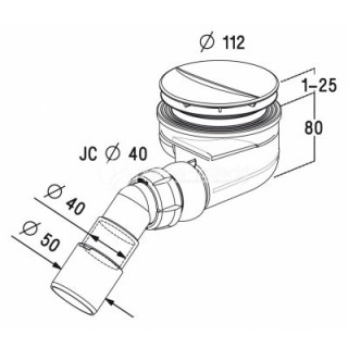 Syfon do brodzika Radaway Turboflow fi 90mm