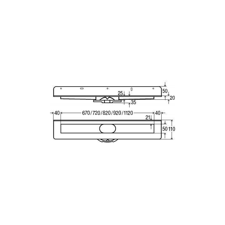 Korpus do odpływu liniowego ściennego Viega Advantix , 120 cm