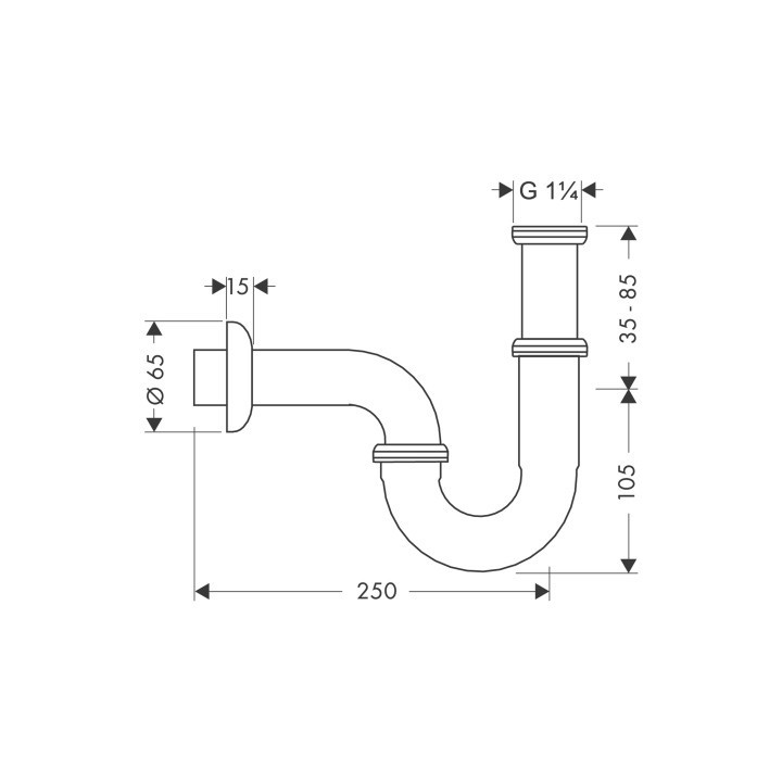 U-syfon 1 1/4" Hansgrohe- sanitbuy.pl