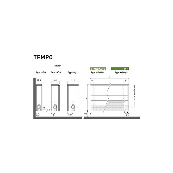Grzejnik Jaga Strada Standard typ 10, 35 x 70 cm - kolor standardowy