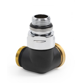 Zawór trójosiowy termostatyczny Terma, Prawy, GZ 24x19 - czarny mat