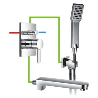 Zestaw wannowy podtynkowy Omnires Darling