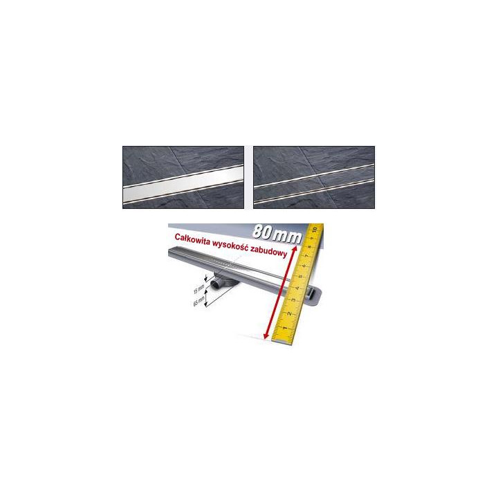 Odpływ liniowy Kessel Linearis Compact łazienkowy kompletny, długość 750 mm- sanitbuy.pl