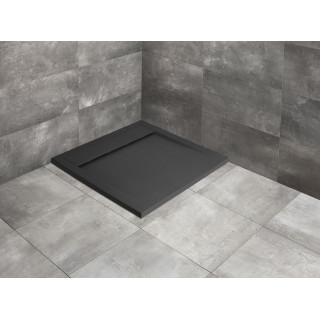 Brodzik Radaway Teos C, 90x90, antracytowy