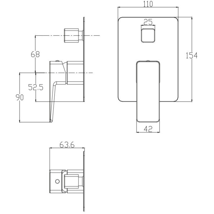 Zestaw prysznicowy podtynkowy punktowy Omnires Parma chrom & biel