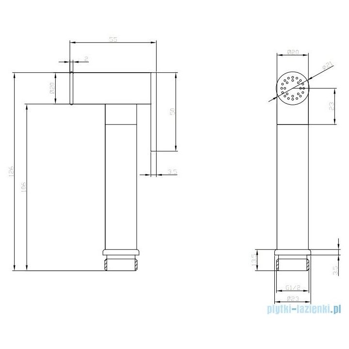 Słuchawka bidetowa Omnires złoto