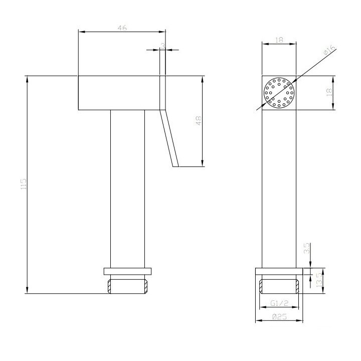 Słuchawka bidetowa Omnires chrom