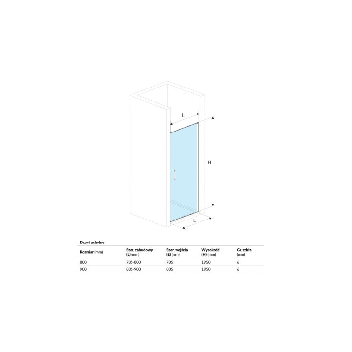 Drzwi wnękowe wahadłowe, pojedyncze Excellent Mazo