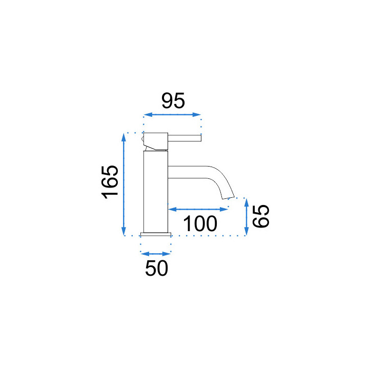 Bateria umywalkowa Rea Sonic Black - czarna