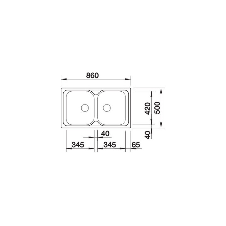 Zlewozmywak stalowy Blanco Tipo 86x50 cm