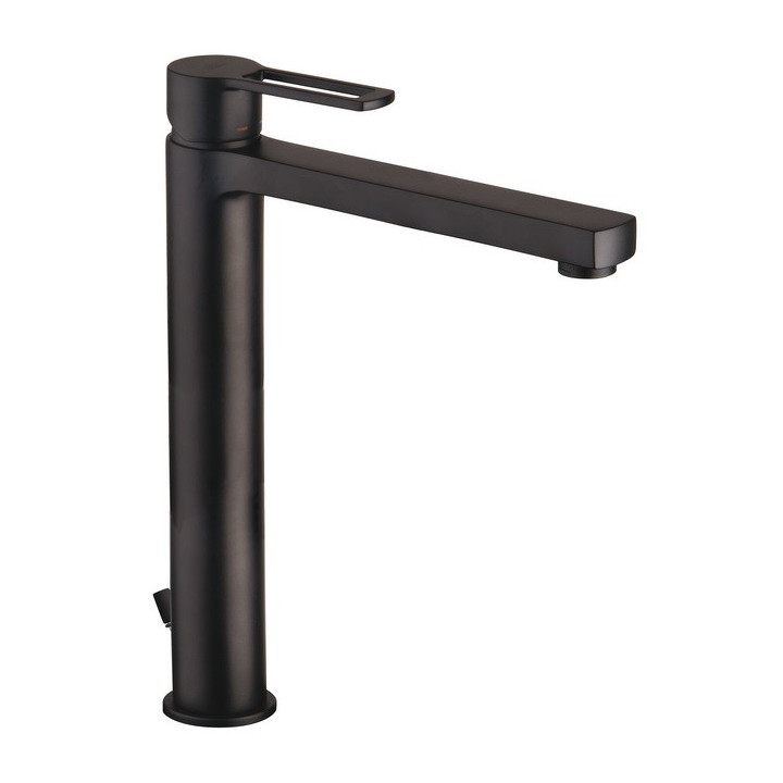 Bateria umywalkowa Paffoni Ringo, wysoka, czarny mat