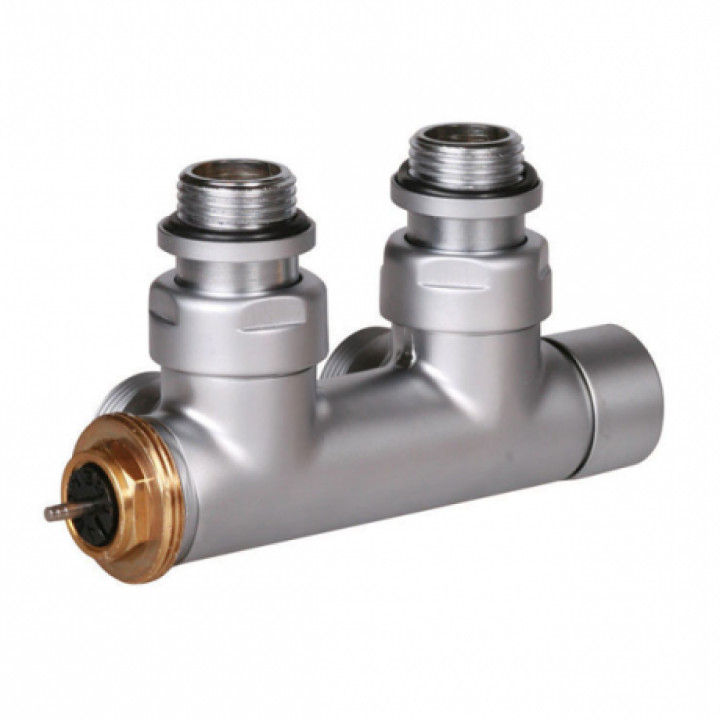 Zawór Terma Technologie termostatyczny kątowy 50 po osi satyna- sanitbuy.pl