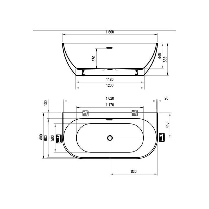 Wanna Ravak Freedom O wolno stojąca 169x80 cm
