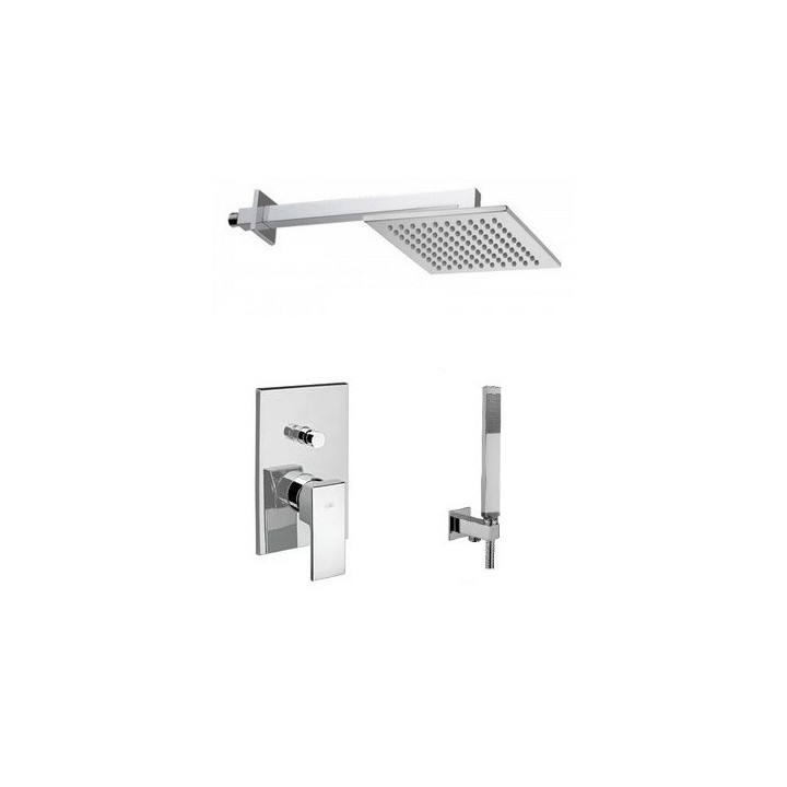 Zestaw natryskowy z baterią podtynkową, Paffoni Elle, ramię 300mm, chrom