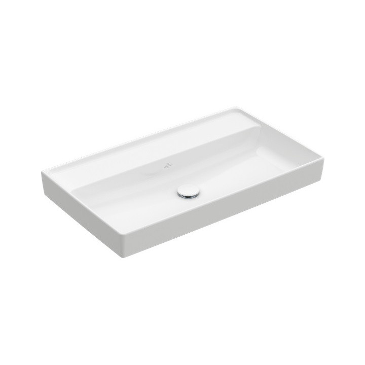 Umywalka meblowa podwójna Villeroy&Boch Collaro, 130x47cm, z przelewem, biała