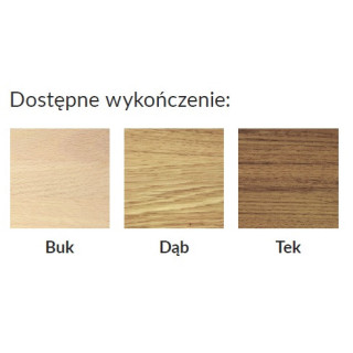 Półka z relingiem Terma Simple 50 cm - dąb