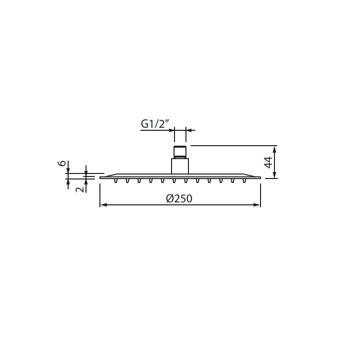 Zestaw natryskowy podtynkowy Vedo Desso Nero, deszczownica 25cm, czarny mat