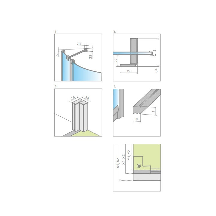 Ścianka prysznicowa Radaway Arta Walk-in 80, przejrzysta, 80x200cm